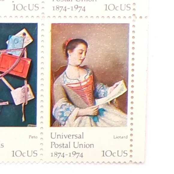 1974 -US#1530 - 37 - 10c Universal Postal Union Plate Block of 8 - Picture 10 of 10